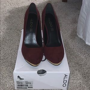 Aldo Burgundy Pumps